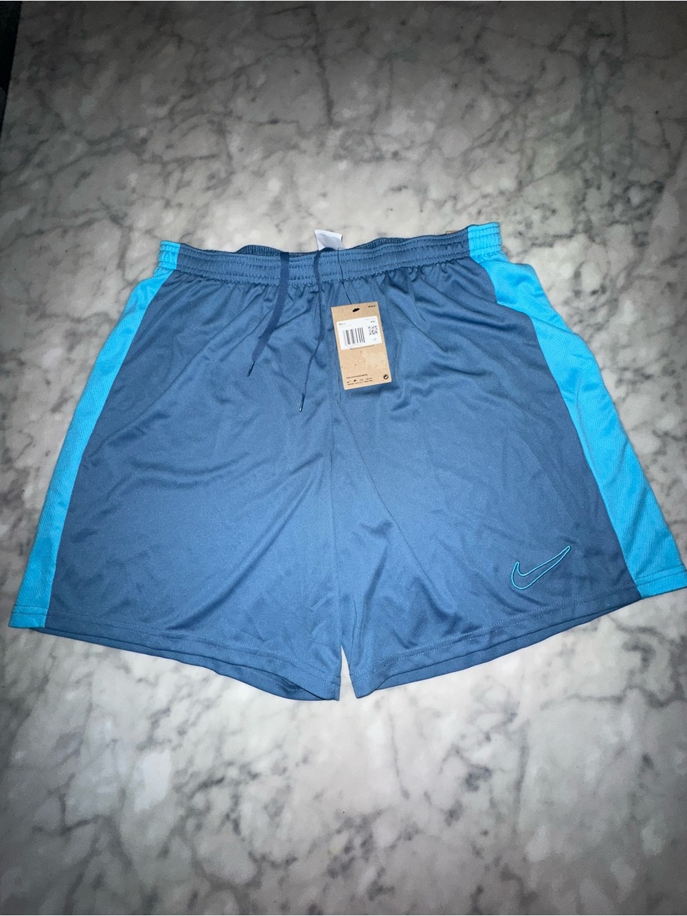 Nike Men’s Teal Athletic Shorts with Light Blue Side Panels